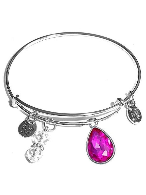 Birthstone Bangle Bracelet - October