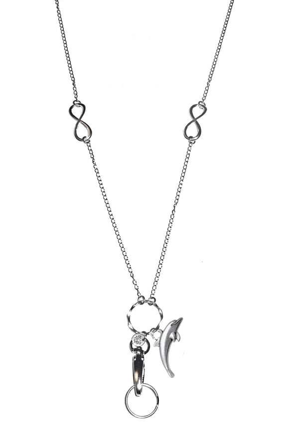 Dolphin Charm Lanyard - Fashion Lanyards For Women - Cute Lanyard With ID Holder  Fashion Lanyard Badge Holder  Work Badge Necklace