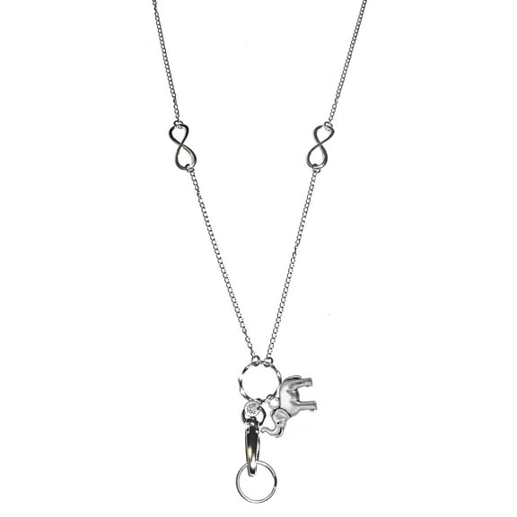 Hidden Hollow Beads Elephant Charm Lanyard - Fashion Lanyards For Women - Cute Lanyard With ID Holder  Fashion Lanyard Badge Holder  Work Badge Necklace