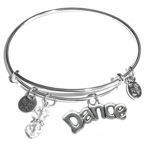 Hidden Hollow Beads Expandable Charm Bangle Bracelets â?? Dance Charm Bracelet