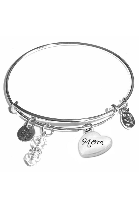 Expandable Charm Bangle Bracelets â€“ Mom Charm Bracelet