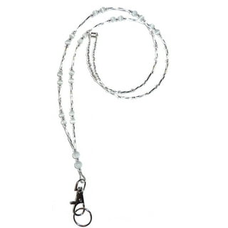 Hidden Hollow Beads Stainless Steel Strong Chain Women's Beaded  Necklace Colors Jewelry Lanyard, Badge Holder, Cruise, Teacher 34 (Black -  Breakaway Clasp) : Clothing, Shoes & Jewelry