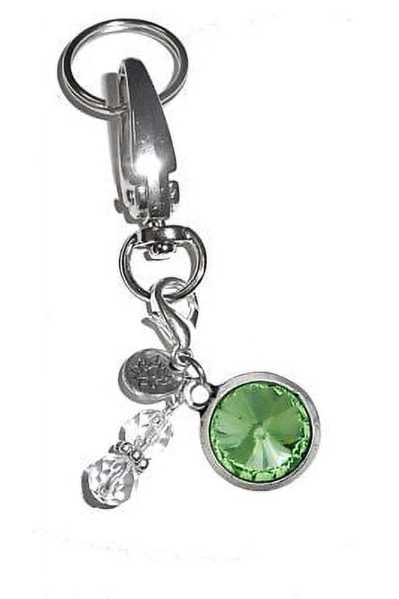 Women's Keychains - August Birthstone Key Ring Charm - Bag Charm