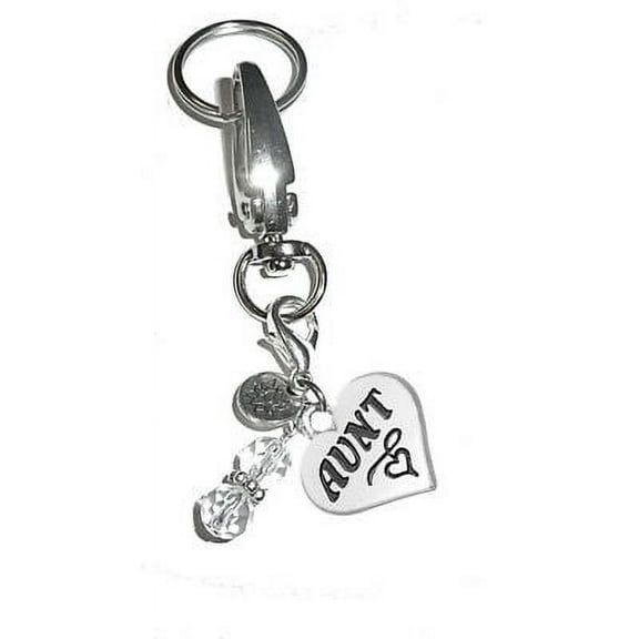Hidden Hollow Beads Women's Keychains - Aunt Key Ring Charm - Bag Charm