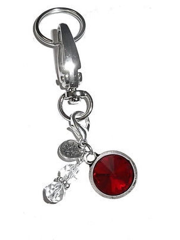 Women's Keychains - July Birthstone Key Ring Charm - Bag Charm