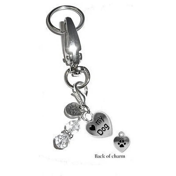 Hidden Hollow Beads Women's Keychains - Love My Dog Key Ring Charm - Bag Charm