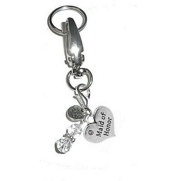 Hidden Hollow Beads Women's Keychains - Maid Of Honor Key Ring Charm - Bag Charm