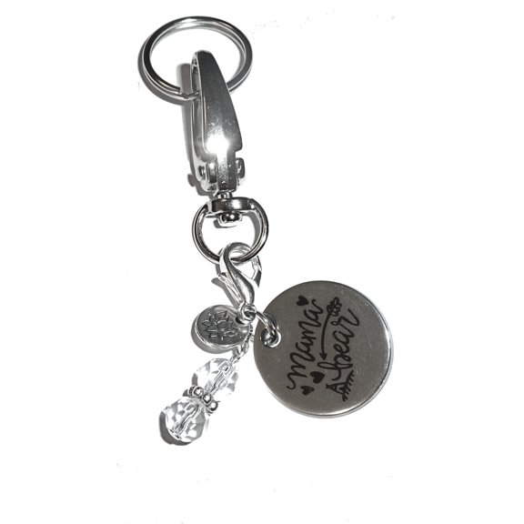 Hidden Hollow Beads Women's Keychains - Mama Bear Key Ring Charm - Bag Charm