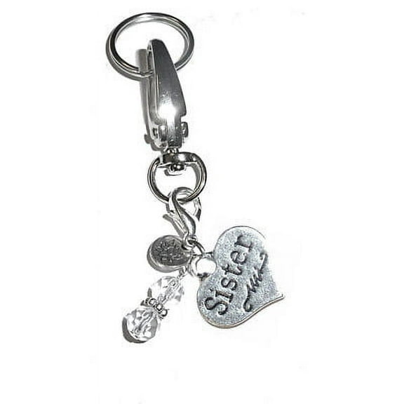 Hidden Hollow Beads Women's Keychains - Sister Key Ring Charm - Bag Charm