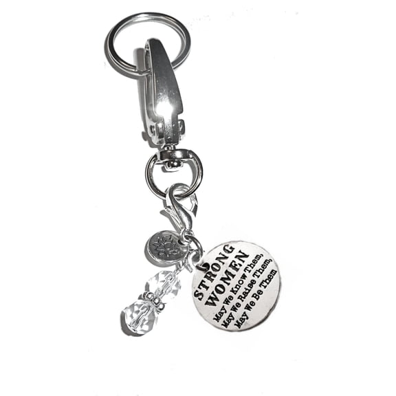 Hidden Hollow Beads Women's Keychains - Strong Women Key Ring Charm - Bag Charm