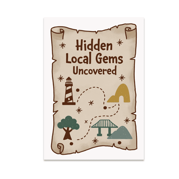 Hidden Local Gems Uncovered - Adventure Enthusiast - 13x19 Poster Print