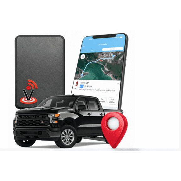 GPSnVision Hidden GPS Tracker for Vehicles - Magnetic Real-Time 4G LTE Car Tracking Device, Waterproof Portable Locator with 6-Month Battery