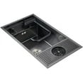 thumbnail image 1 of Hidden Mini Bar/Cafe/RV/balcony Sink with Foldable Faucet and Glass Rinser Set Black, 1 of 6