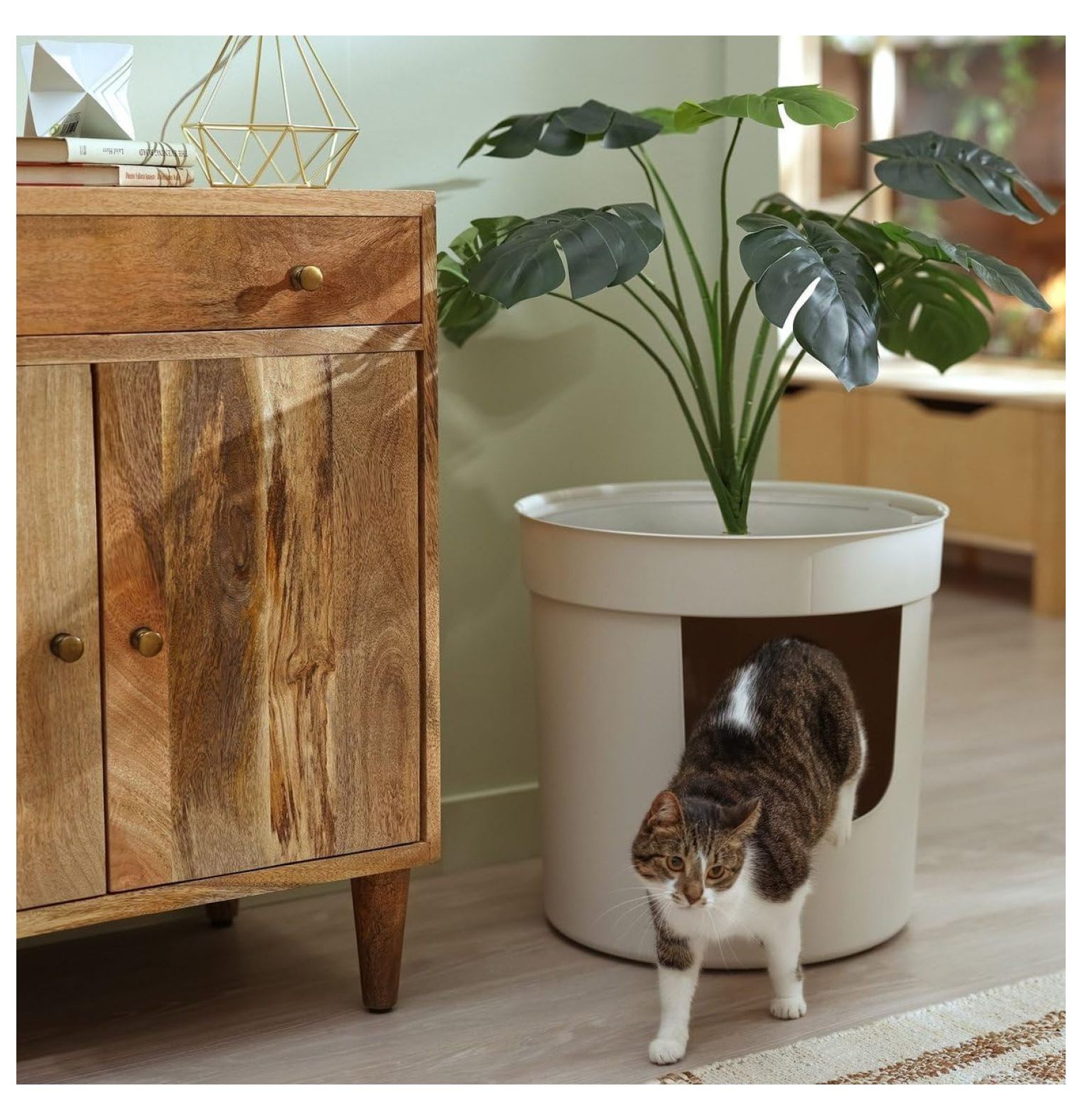 Hidden Planter Cat Litter Box, 16in Discreet Design, Easy Access