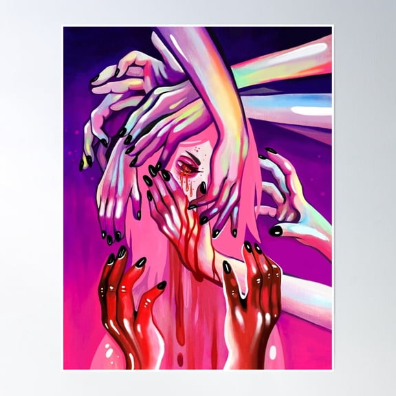 Hidden Poster Wall Art, Modern Wall Decor, 8x12 UNFRAMED