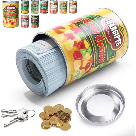 Hidden Safe Can Diversion Safe Fake Can with Hidden Compartment, Hidden Storage Keeps for Valuables, Cash, Keys, and Jewelry- Fruit