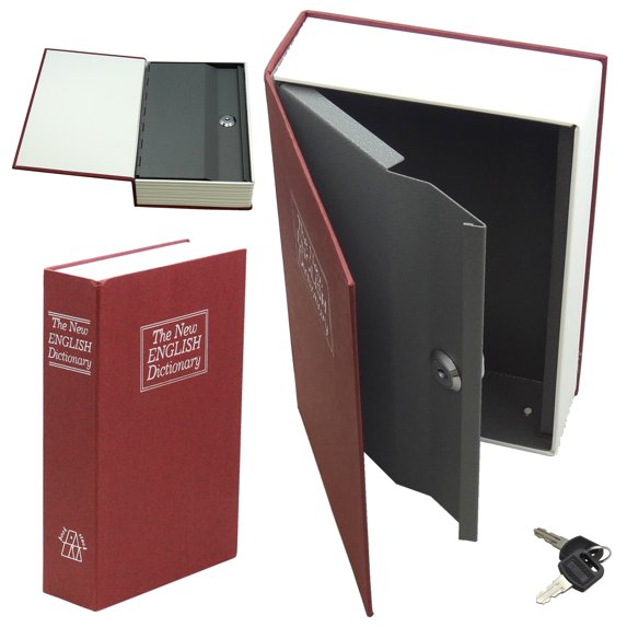 Hidden Secret Book Safe Small Red