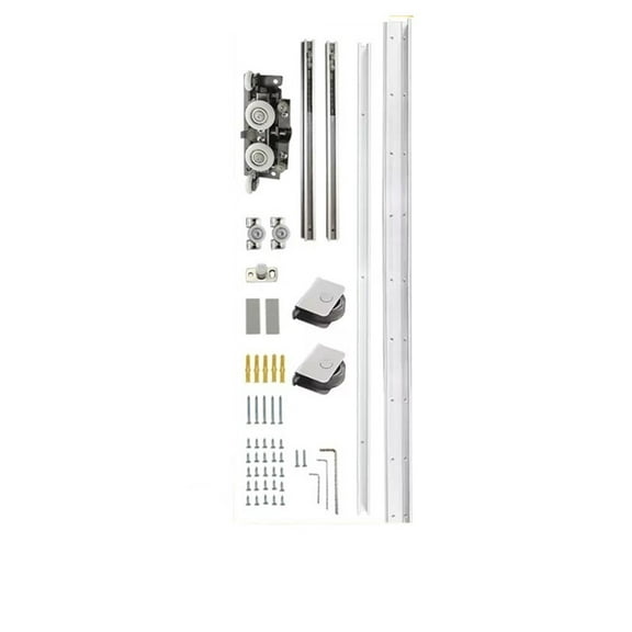 Hidden Sliding Door Barn Door Hardware Track Kit Translational Two-way Buffer Accessories For Door Widths 700mm-1500mm