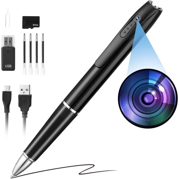 Hidden Spy Camera, 64GB Body Cam, Mini Camera with 1080P HD, Rechargeable Small Pocket Portable Video Recorder