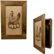 Hidden Storage Cabient Chicken and Eggs Farmhouse Scene by Bellewood Designs