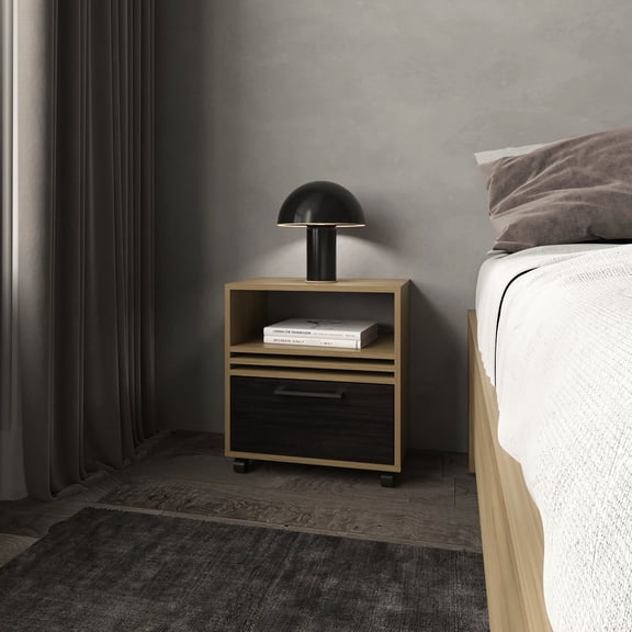 Hidden Storage Drawer / Modern Bedside Nightstand for Bedroom