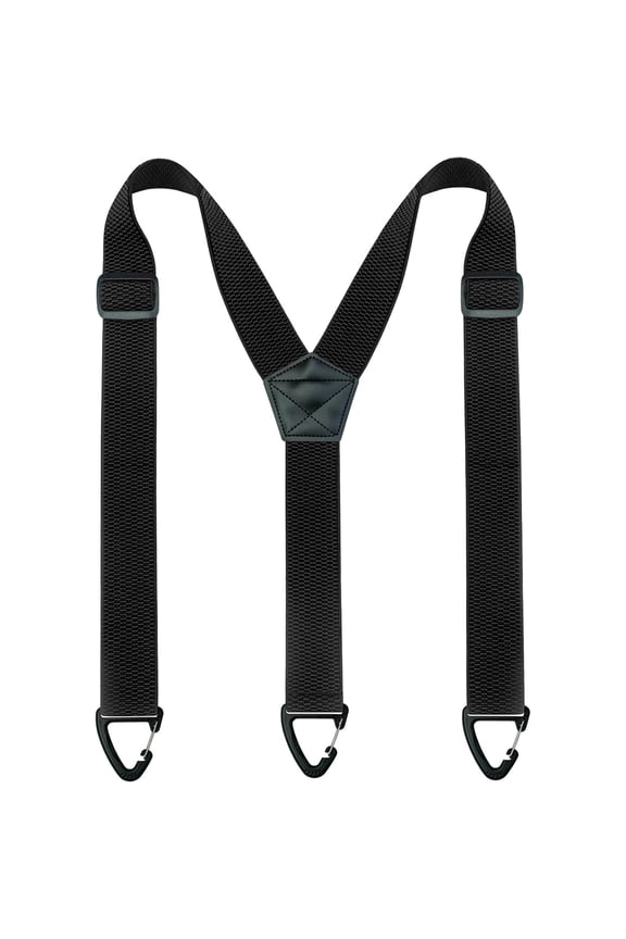 Hidden Suspenders for Men Under Clothes with 3 Snap Loop (1.48" Wide)Black