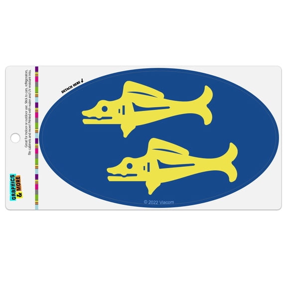 Hidden Temple Blue Barracudas Automotive Car Refrigerator Locker Vinyl Euro Oval Magnet