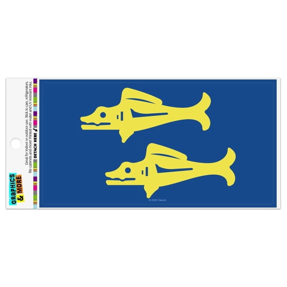 Hidden Temple Blue Barracudas Automotive Car Refrigerator Locker Vinyl Magnet
