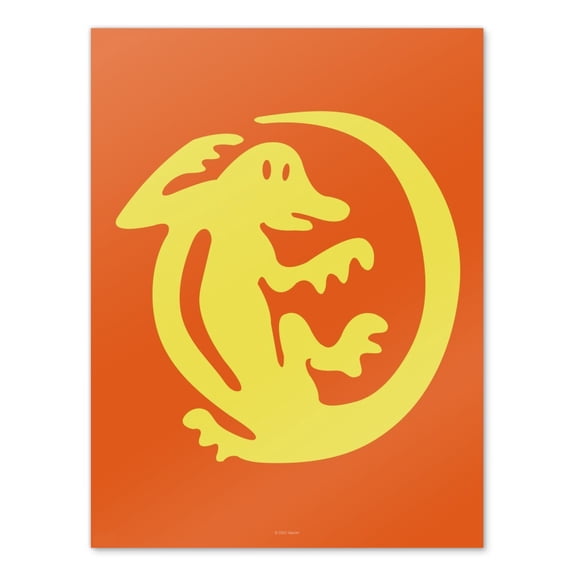Hidden Temple Orange Iguanas Wall Art Picture Paper Poster Dcor Home Decoration