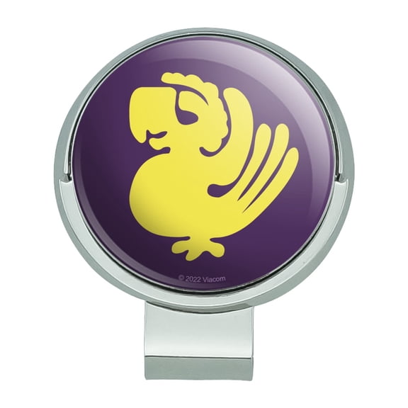 Hidden Temple Purple Parrots Golf Hat Clip With Magnetic Ball Marker