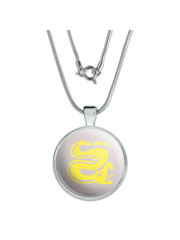 Hidden Temple Silver Snakes 1" Pendant with Sterling Silver Plated Chain