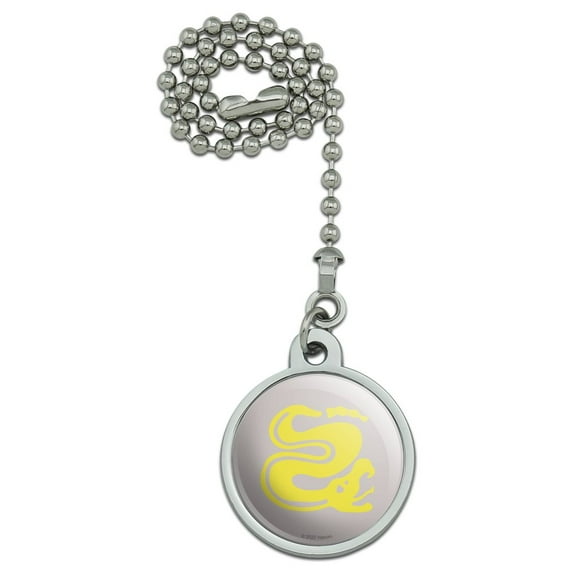 Hidden Temple Silver Snakes Ceiling Fan and Light Pull Chain
