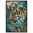 thumbnail image 1 of Hidden Tiger Canvas Miami Inspired Art Prints by Art Remedy, Black Frame, 36" x 54", 1 of 7