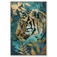 thumbnail image 1 of Hidden Tiger Canvas Miami Inspired Art Prints by Art Remedy, Silver Frame, 10" x 15", 1 of 7