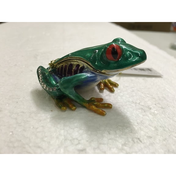 Hidden Treasures Tropical Tree Frog Trinket Box TT1427