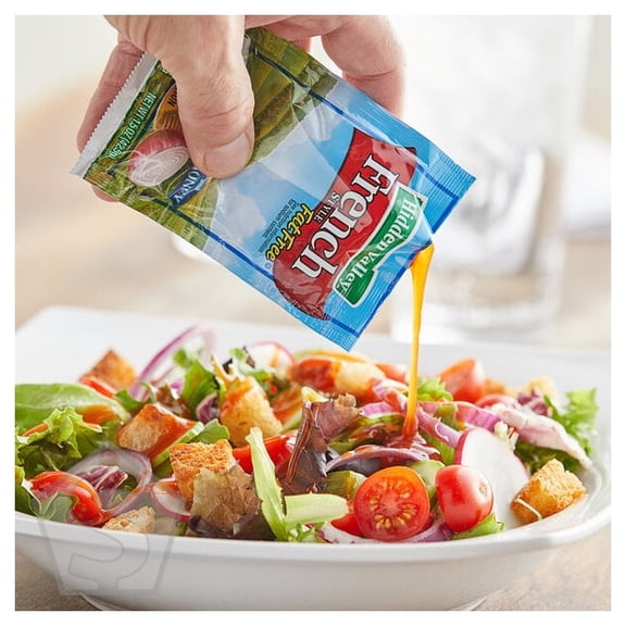 Hidden Valley 1.5 oz. Fat Free French Dressing with Honey Packet - 84/Case