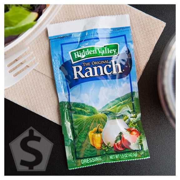 Hidden Valley 1.5 oz. Original Ranch Dressing Packet - 84/Case