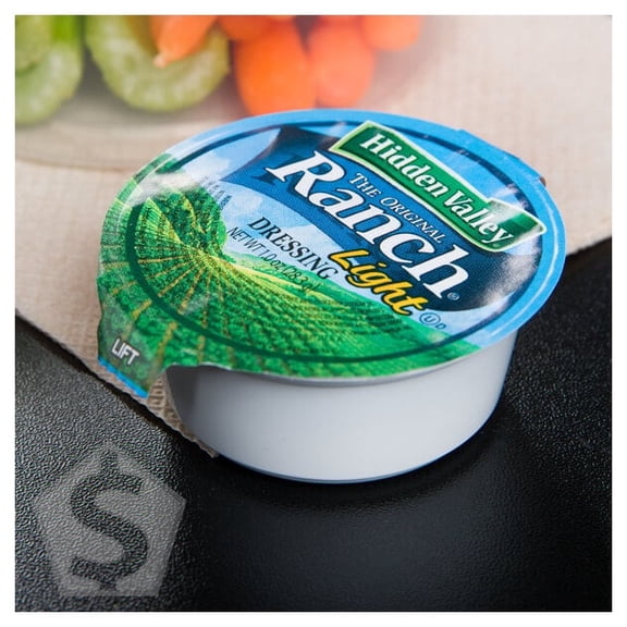 Hidden Valley 1 oz. Light Ranch Dressing Cup - 160/Case