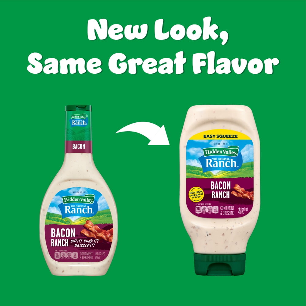 Hidden Valley Bacon Ranch Condiment and Dressing - 16 fl oz - Pack of 2 ...