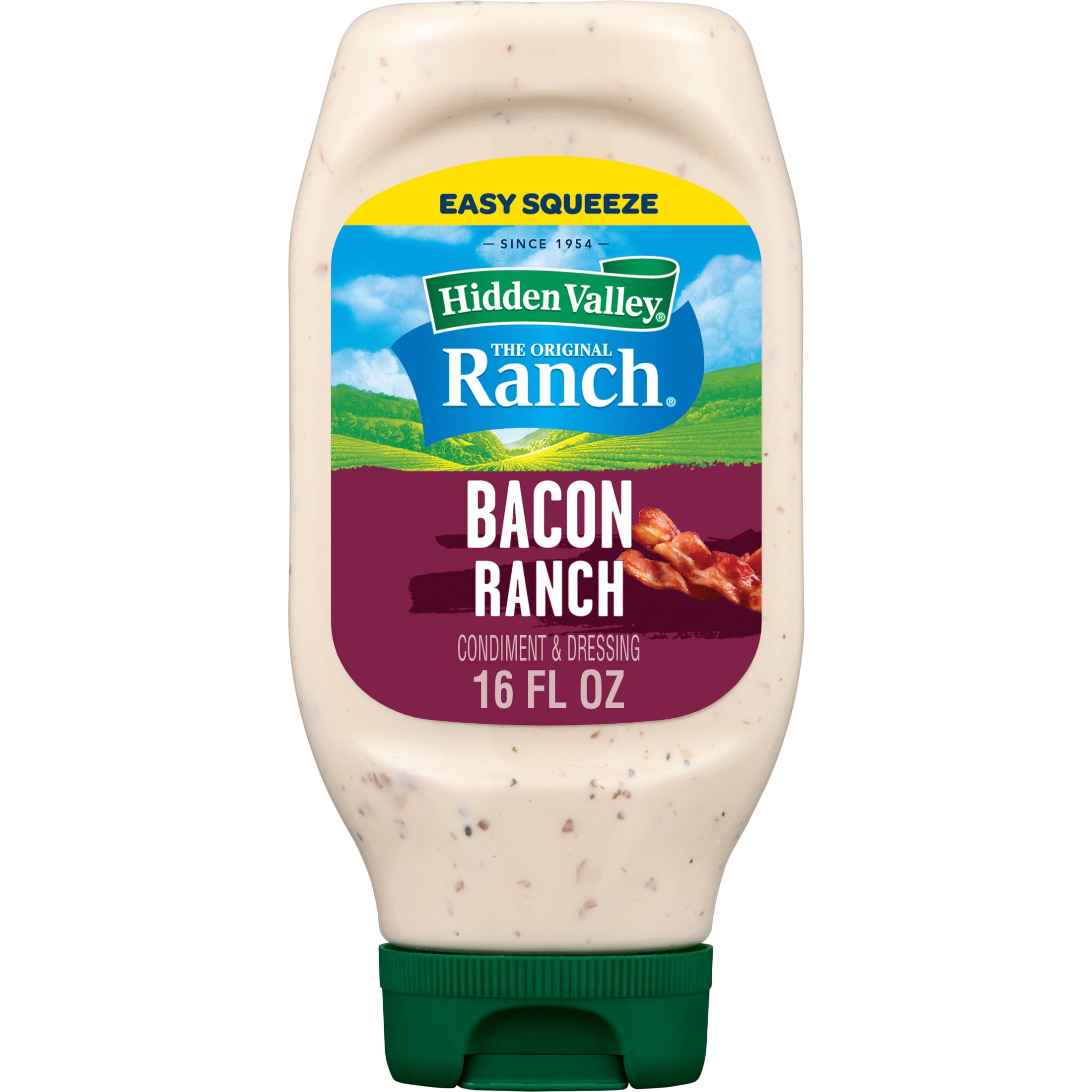 Hidden Valley Bacon Ranch Topping and Dressing, 16 Fluid Ounce Bottle
