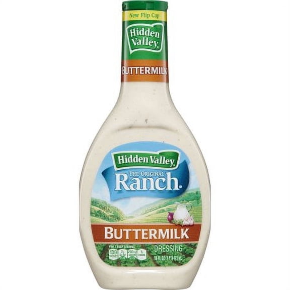 Hidden Valley Buttermilk Ranch Salad Dressing & Topping, Gluten Free - 16 Ounce Bottle (Pack of 3)
