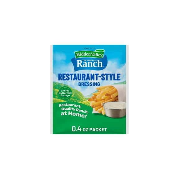 Hidden Valley Ranch Restaurant- Style Salad Dressing and Seasoning Mix 0.4 oz (Pack of 84)