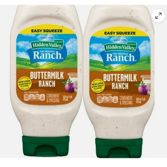 Hidden Valley Buttermilk Ranch Topping And Dressing, 2 Pack, 16 oz
