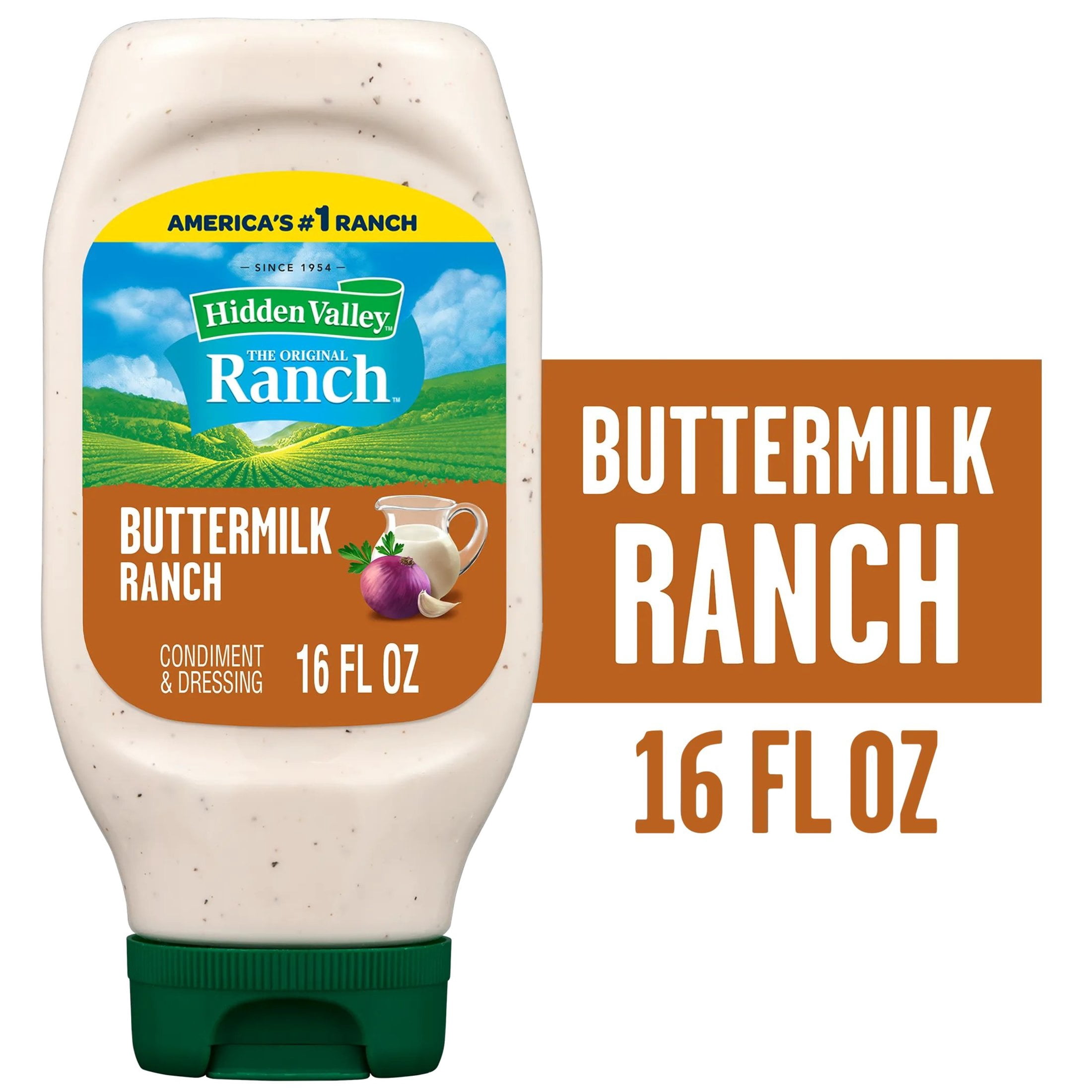 Hidden Valley Buttermilk Ranch Topping and Dressing, 16 fl oz Bottle -  Walmart.com