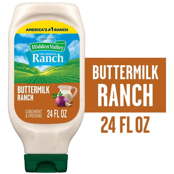 Hidden Valley Buttermilk Ranch Topping and Dressing, 24 fl oz Easy Squeeze Bottle