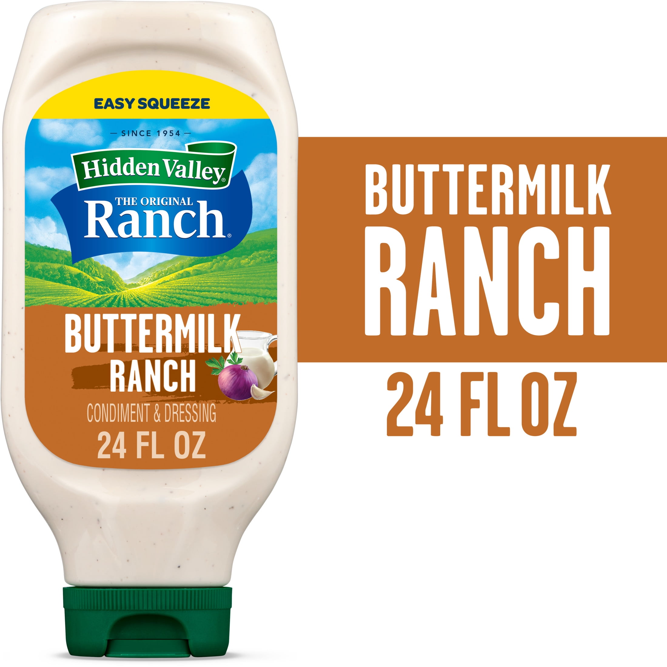 Hidden Valley Buttermilk Ranch Topping and Dressing, 24 fl oz Easy Squeeze Bottle
