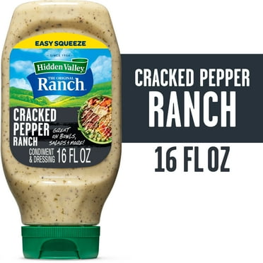 Hidden Valley Cracked Pepper Ranch Condiment and Dressing, 16 Fluid Ounces