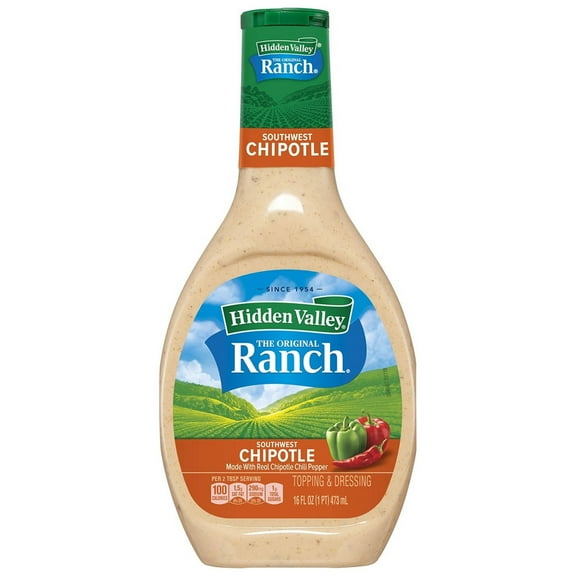 Hidden Valley Farmhouse Originals Southwest Chipotle Salad Dressing (Pack of 16)