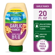Hidden Valley Garlic Ranch Dip Sauce Condiment & Dressing, 20 fl oz Squeeze Bottle