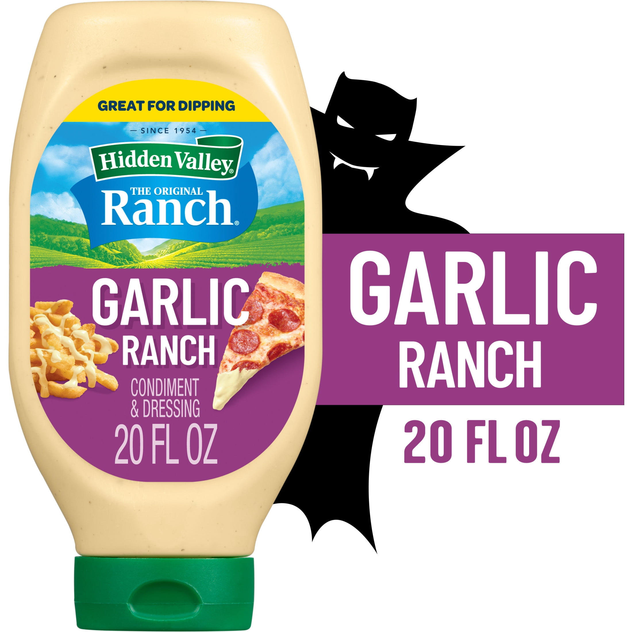 Hidden Valley Garlic Ranch Dressing, Creamy Condiment, 20 oz Bottle ...